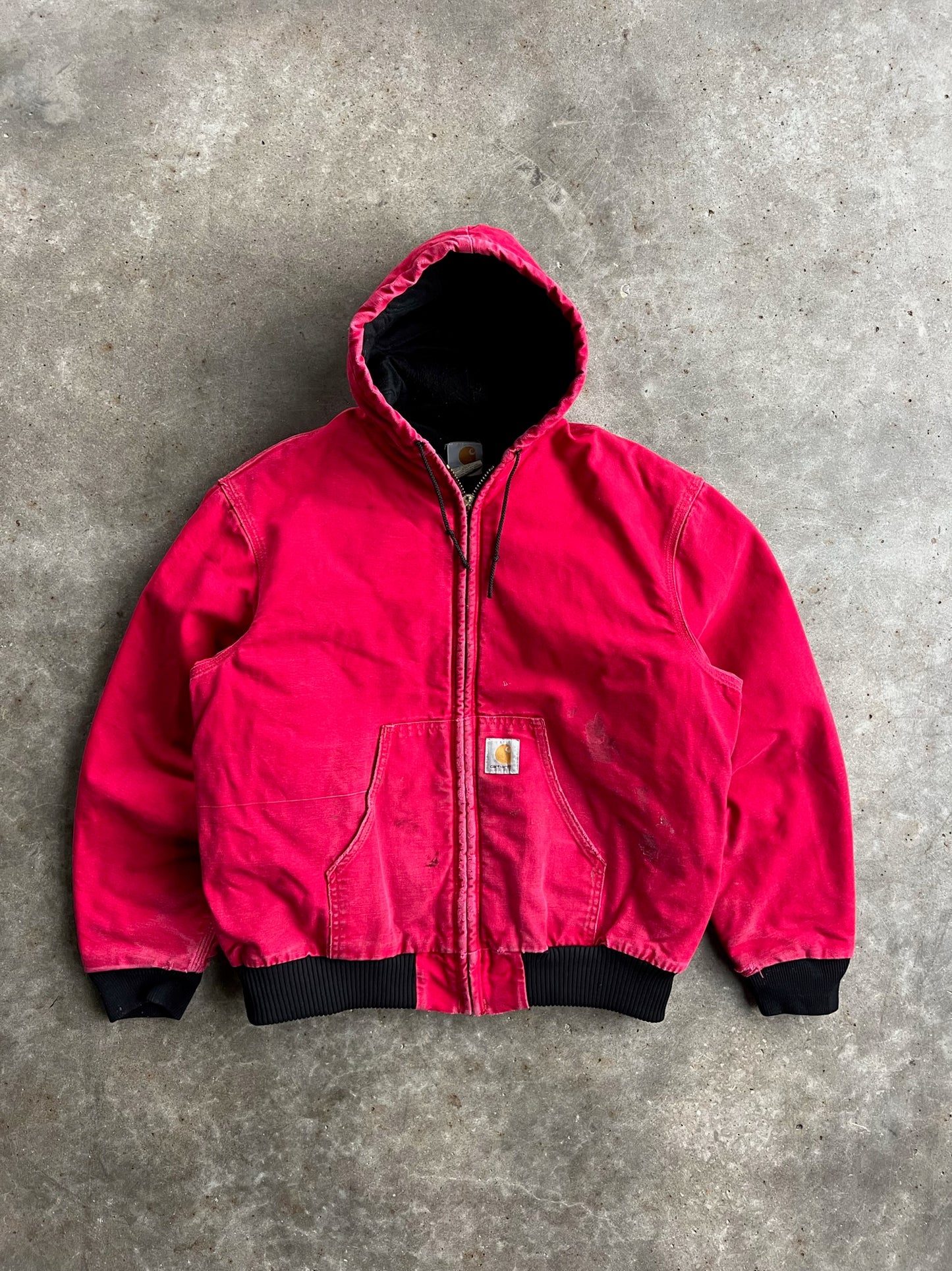 Vintage Hot Pink Hooded Carhartt Jacket - XL