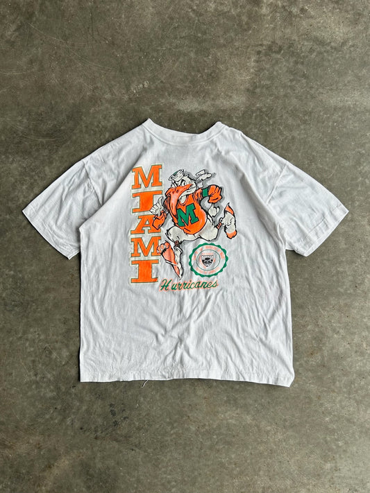 Vintage Single Stitch Miami Hurricanes Shirt - XL