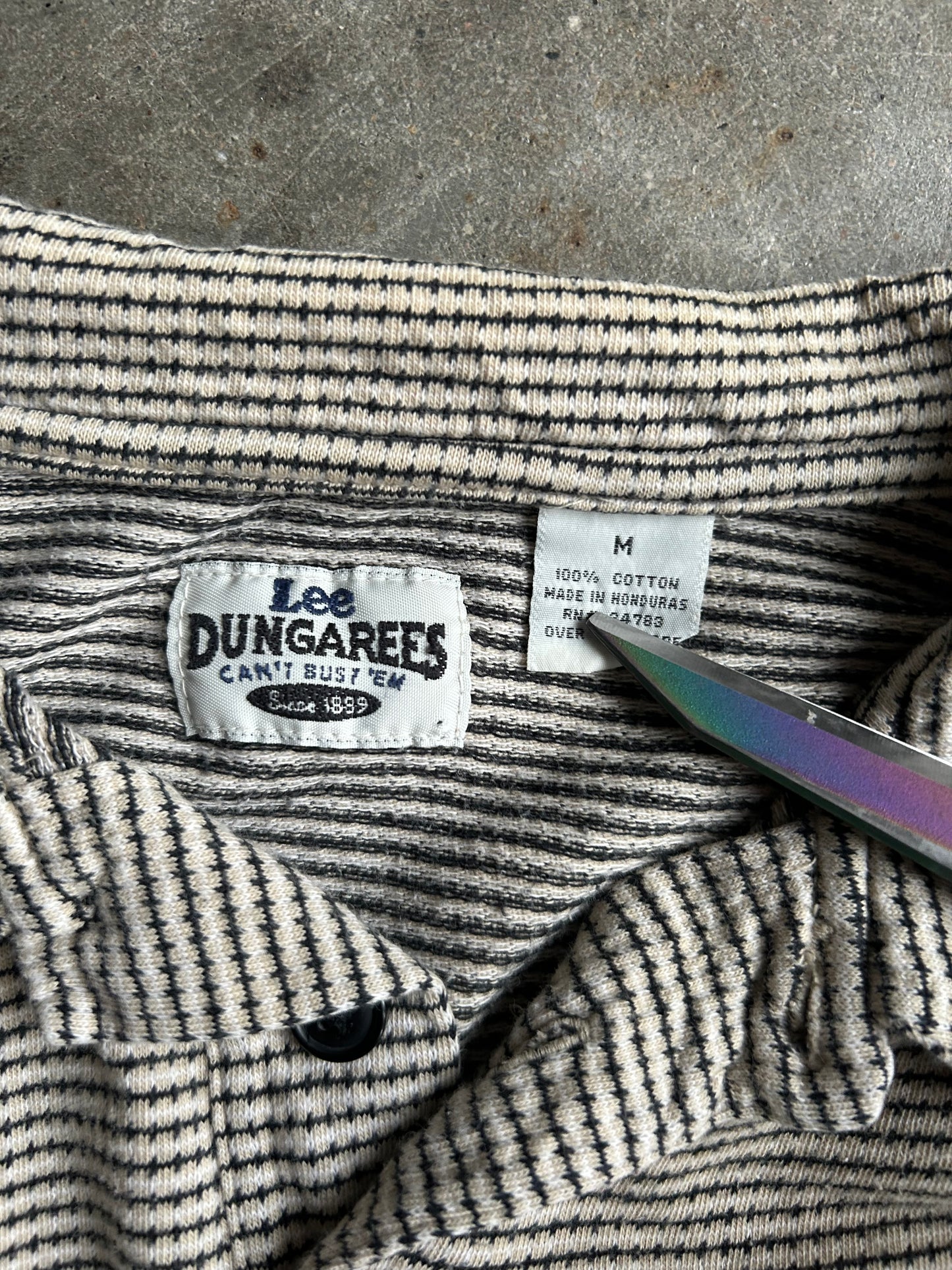 Vintage Lee Dungarees Striped Polo - M