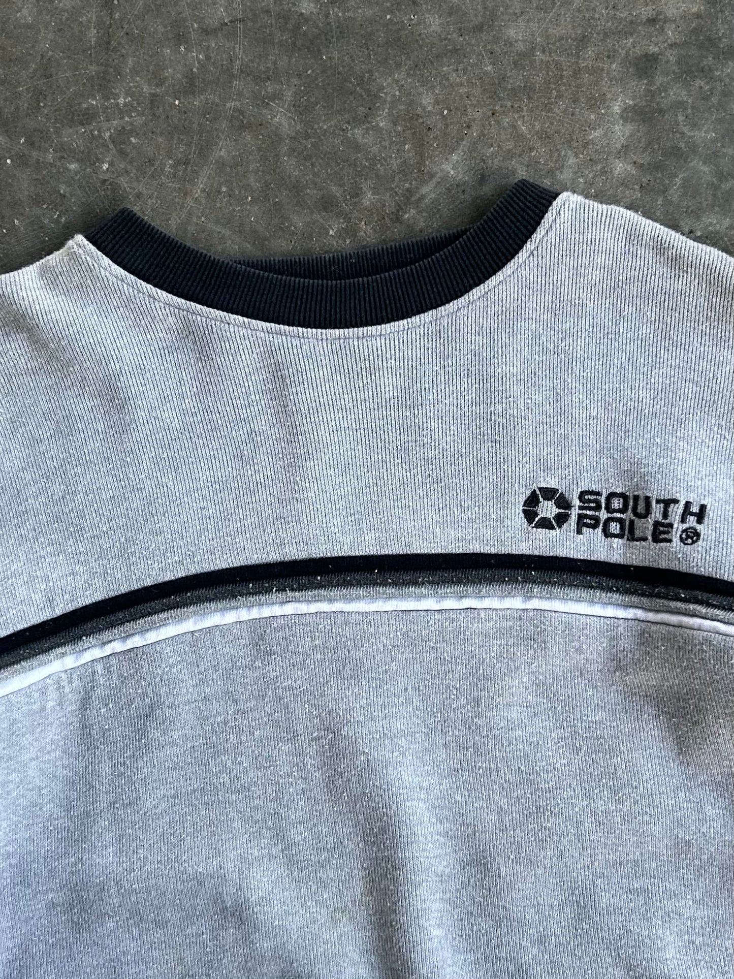 Vintage Grey South Pole Crew - L