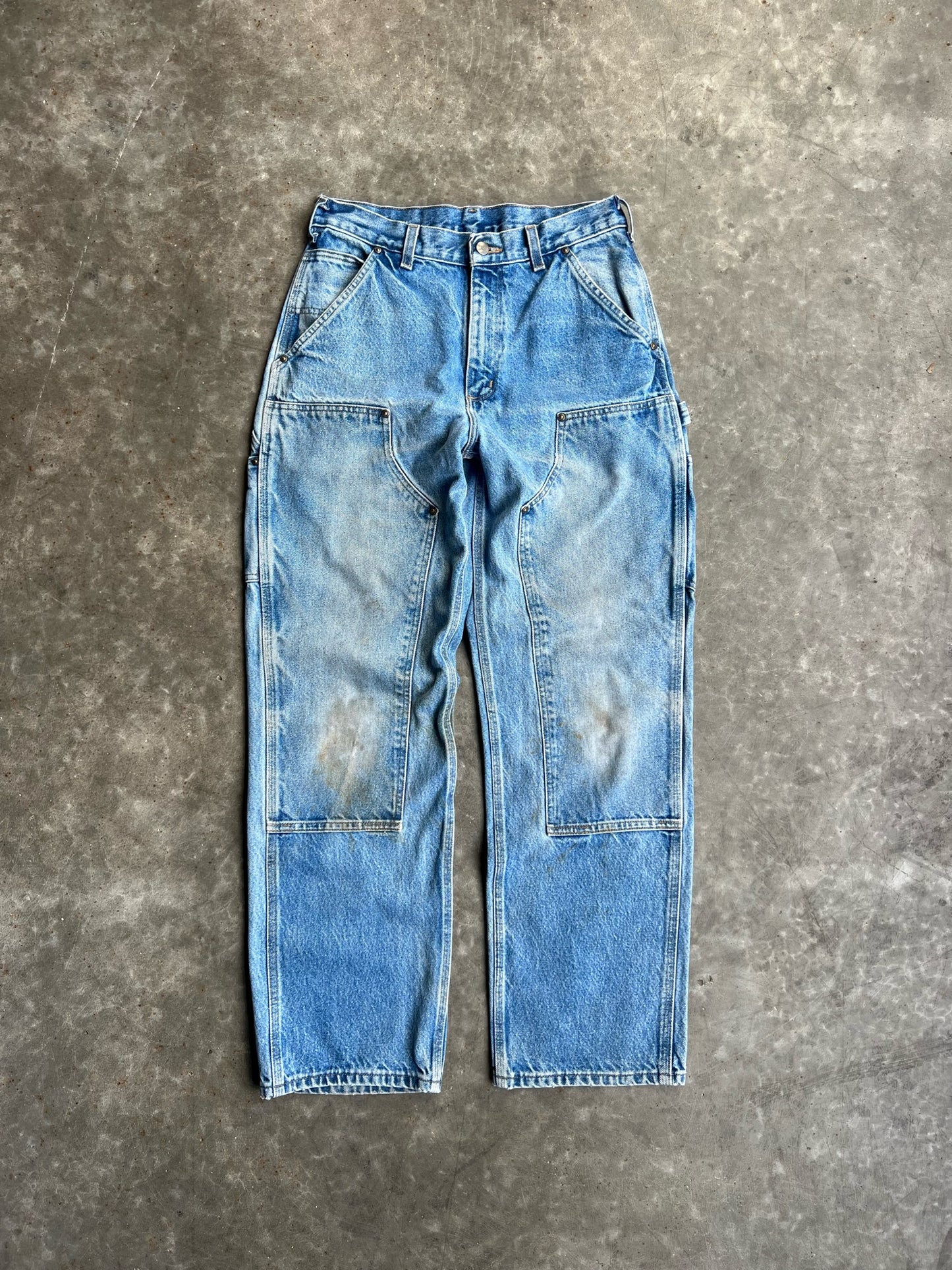 Vintage Medium Wash Double Knee Carhartt Pants - 32