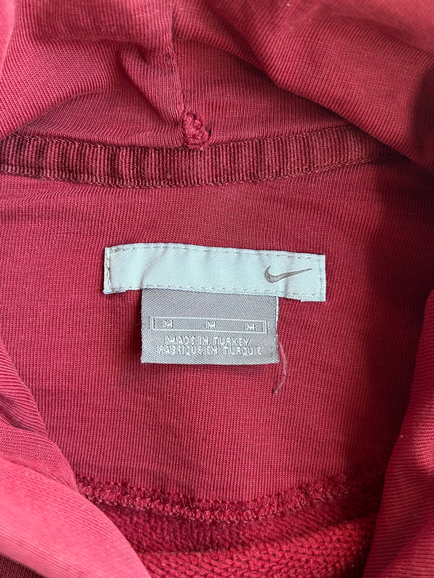 Vintage Y2K Red Nike Swoosh Hoodie - M