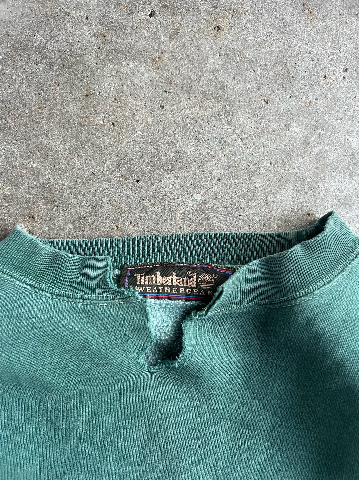 Vintage Green Timberland Crew - XL