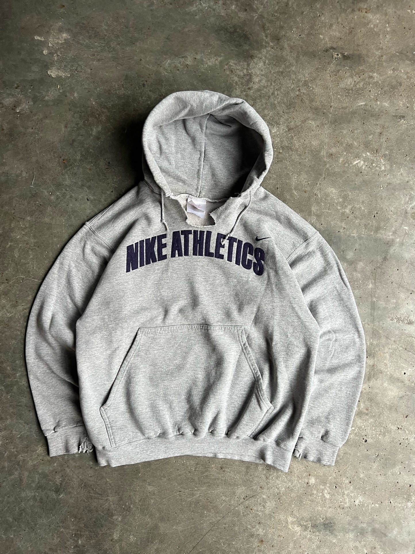 Vintage Grey Nike Athletics Hoodie - M