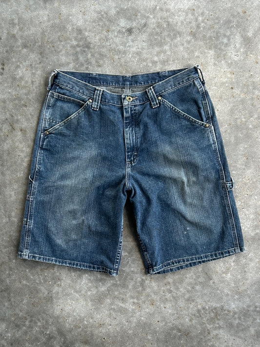 Vintage Lee Dungarees Denim Carpenter Shorts - 36
