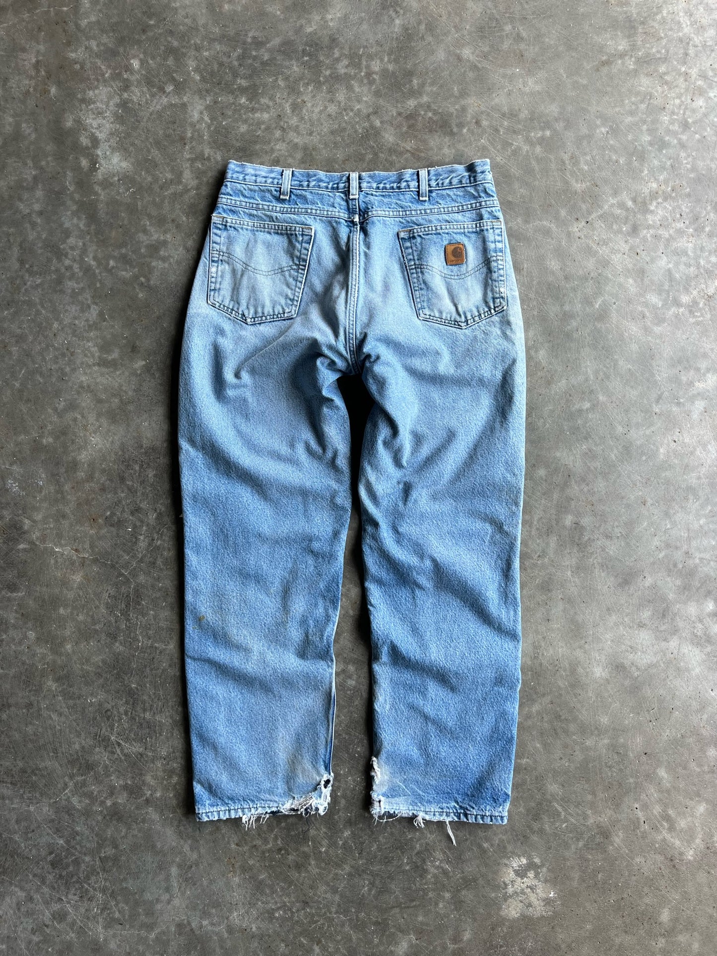 Vintage Distressed Flannel Lined Carhartt Pants - 35