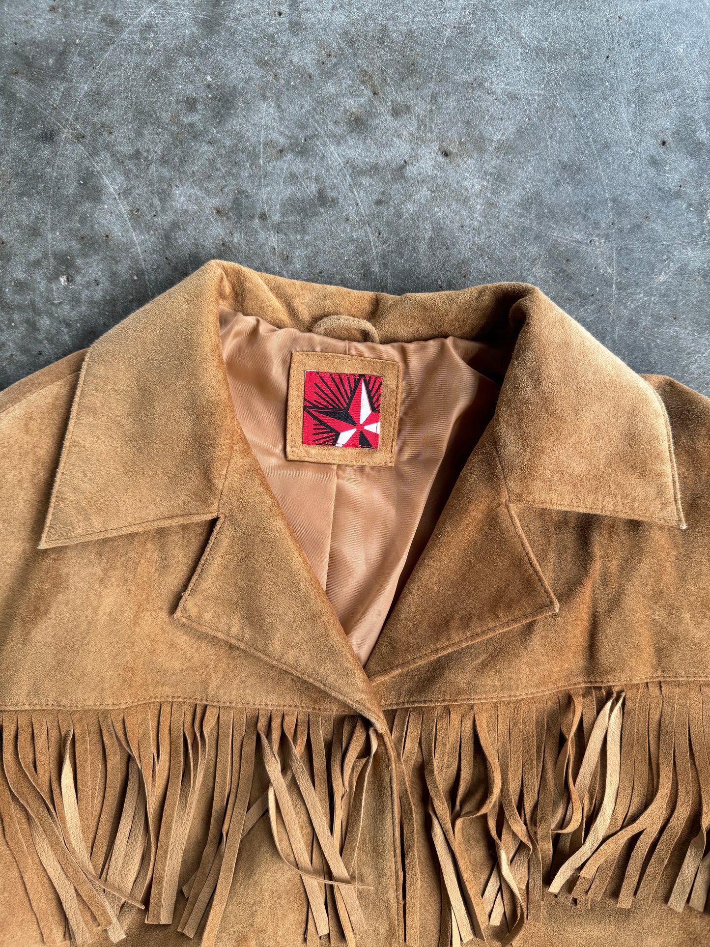 Vintage Suede Western Tassle Jacket - M