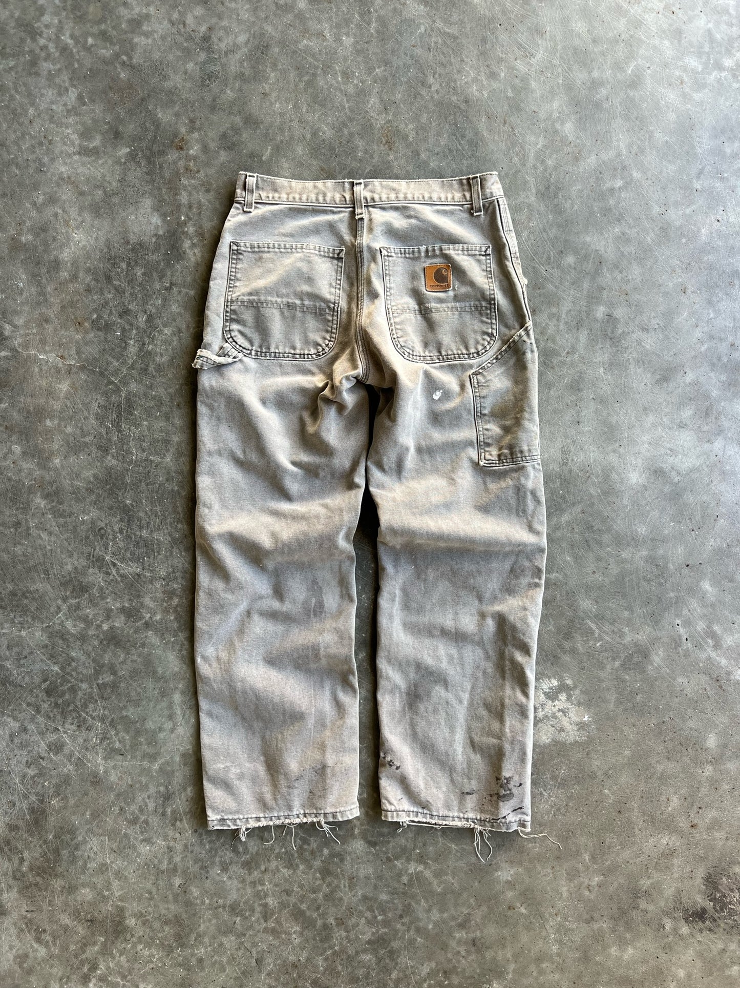 Vintage Distressed Light Brown Carhartt Carpenter Pants - 32