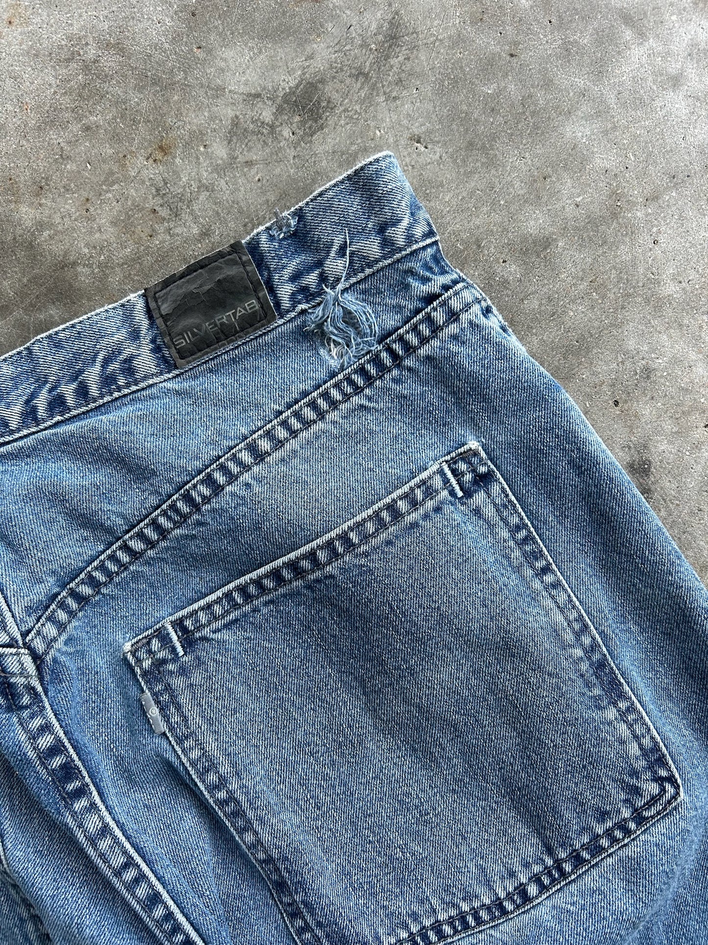 Vintage Distressed SilverTab Denim Pants - 34