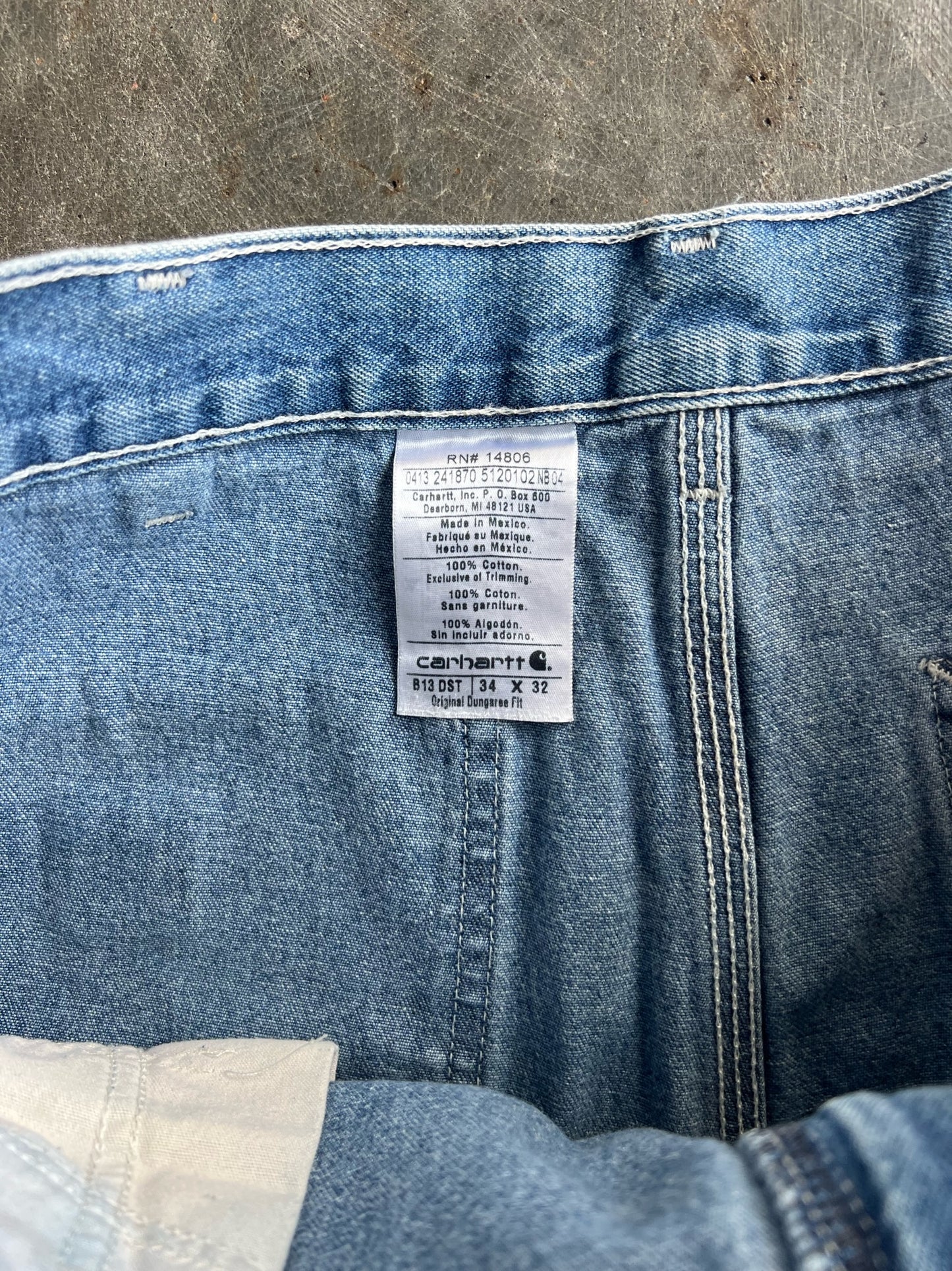 Vintage Medium Wash Carhartt Carpenter Pants - 34