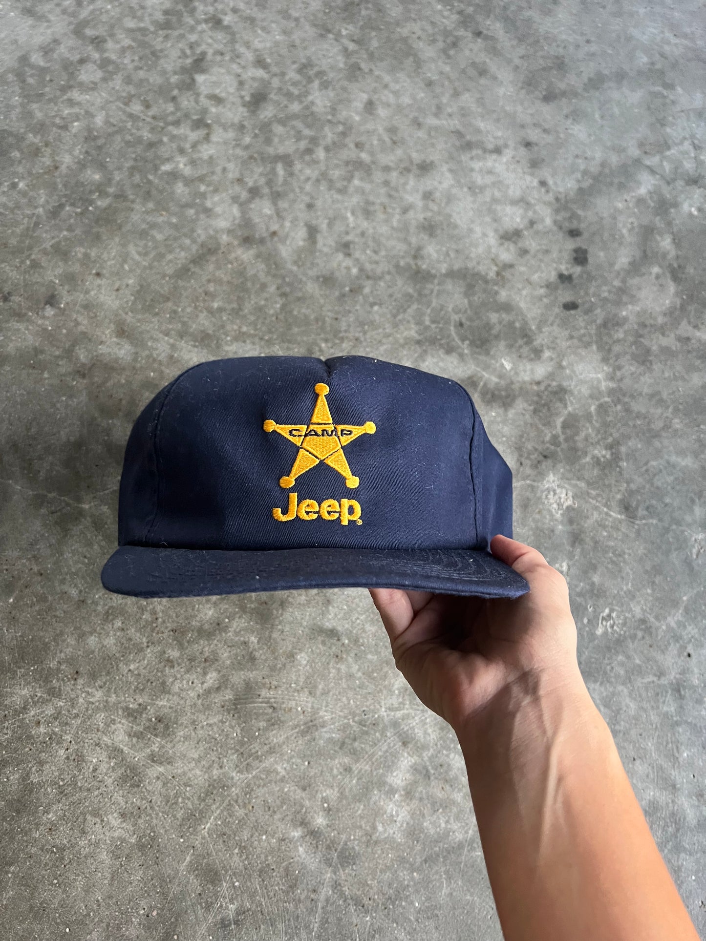 Vintage Navy Jeep SnapBack Hat