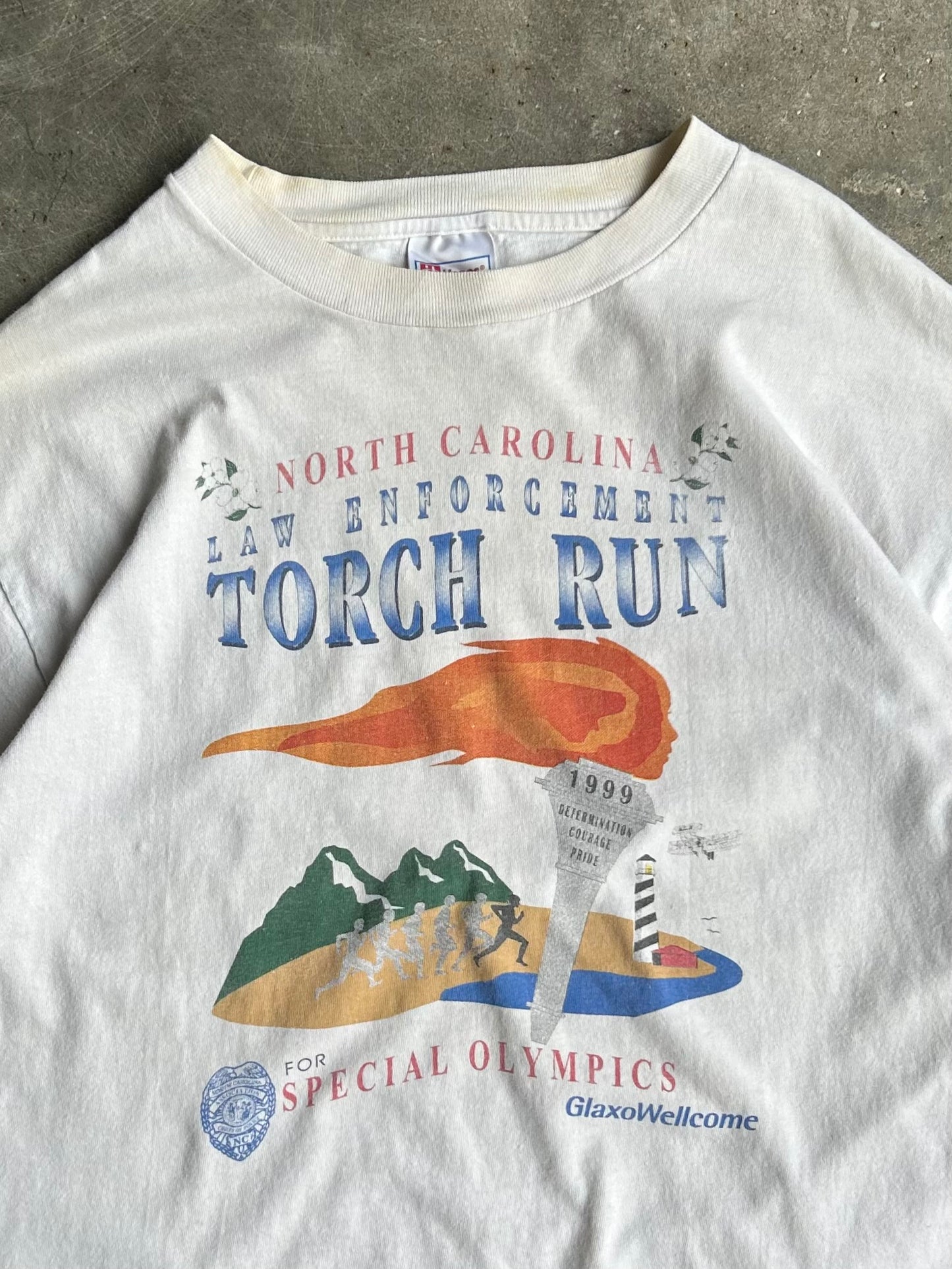 Vintage North Carolina Law Enforcement Torch Run Shirt - L