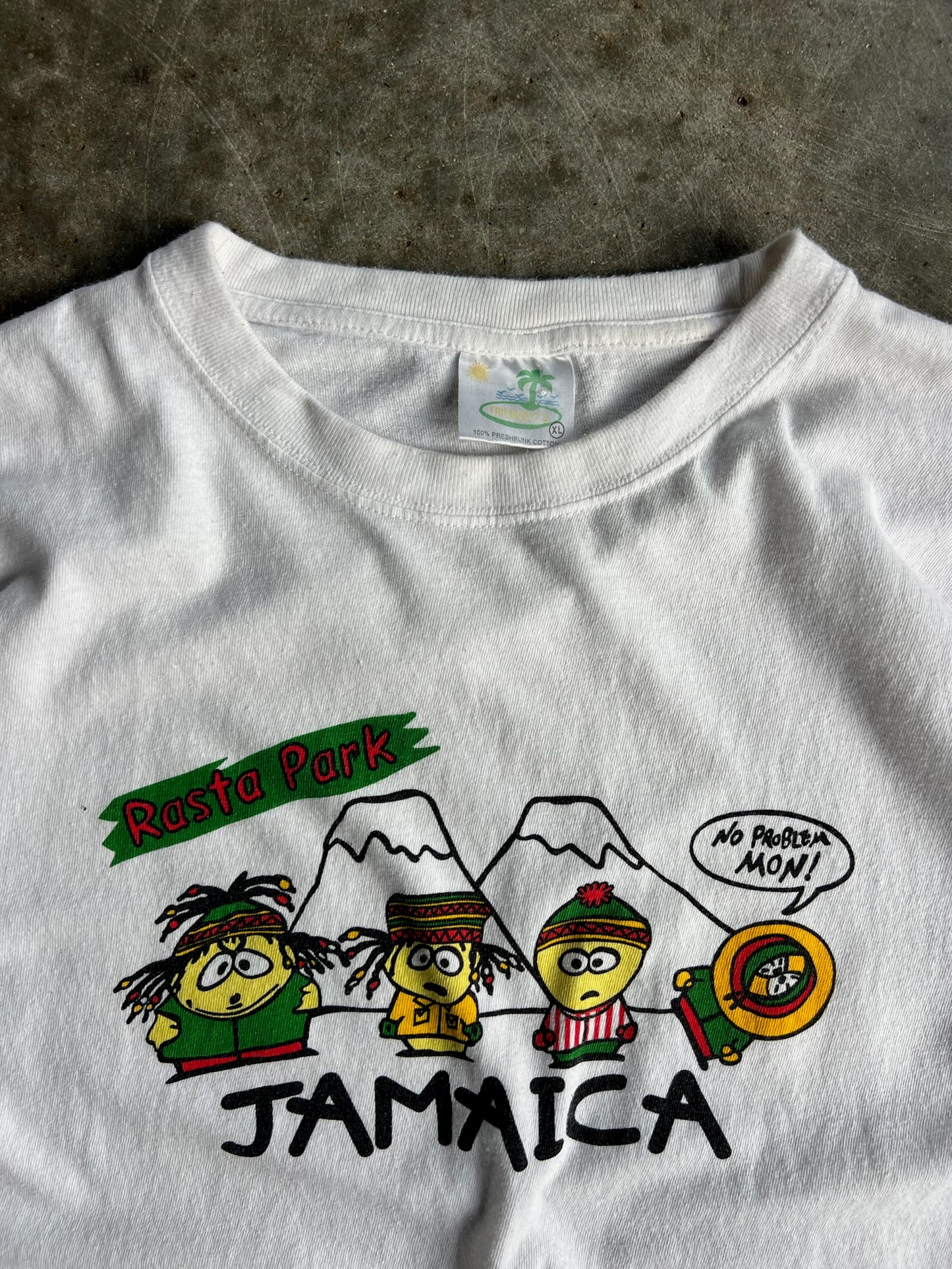 Vintage White Rasta Park Jamaica Shirt - L