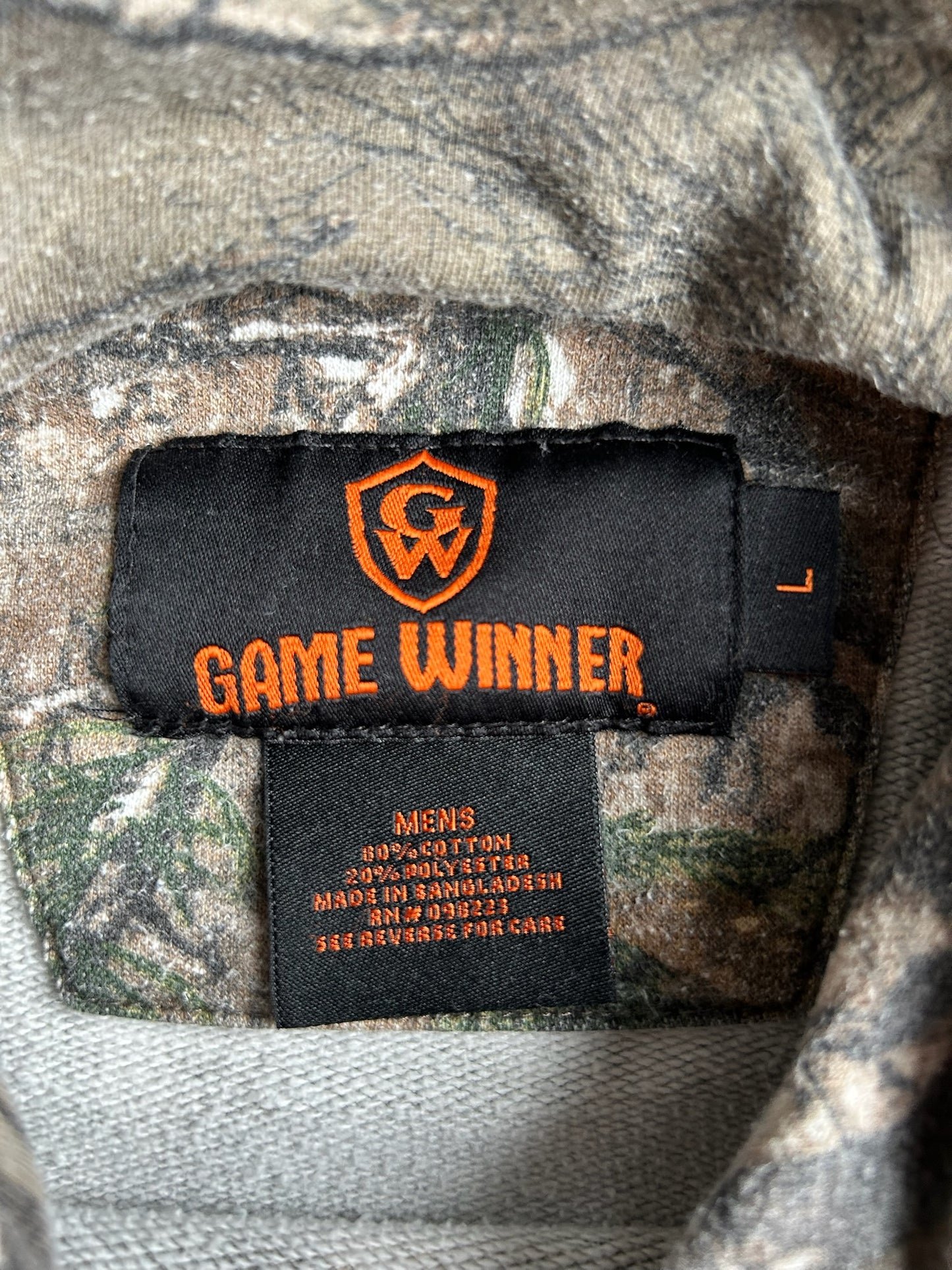 Vintage Camo Realtree Distressed Hoodie - L