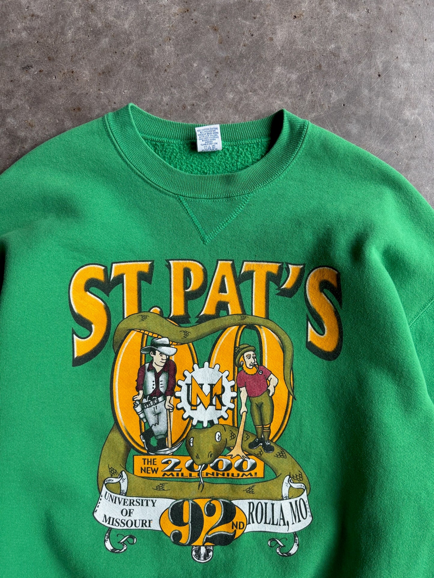 Vintage University of Missouri Rolla 2000 St. Pat’s Crew - XL