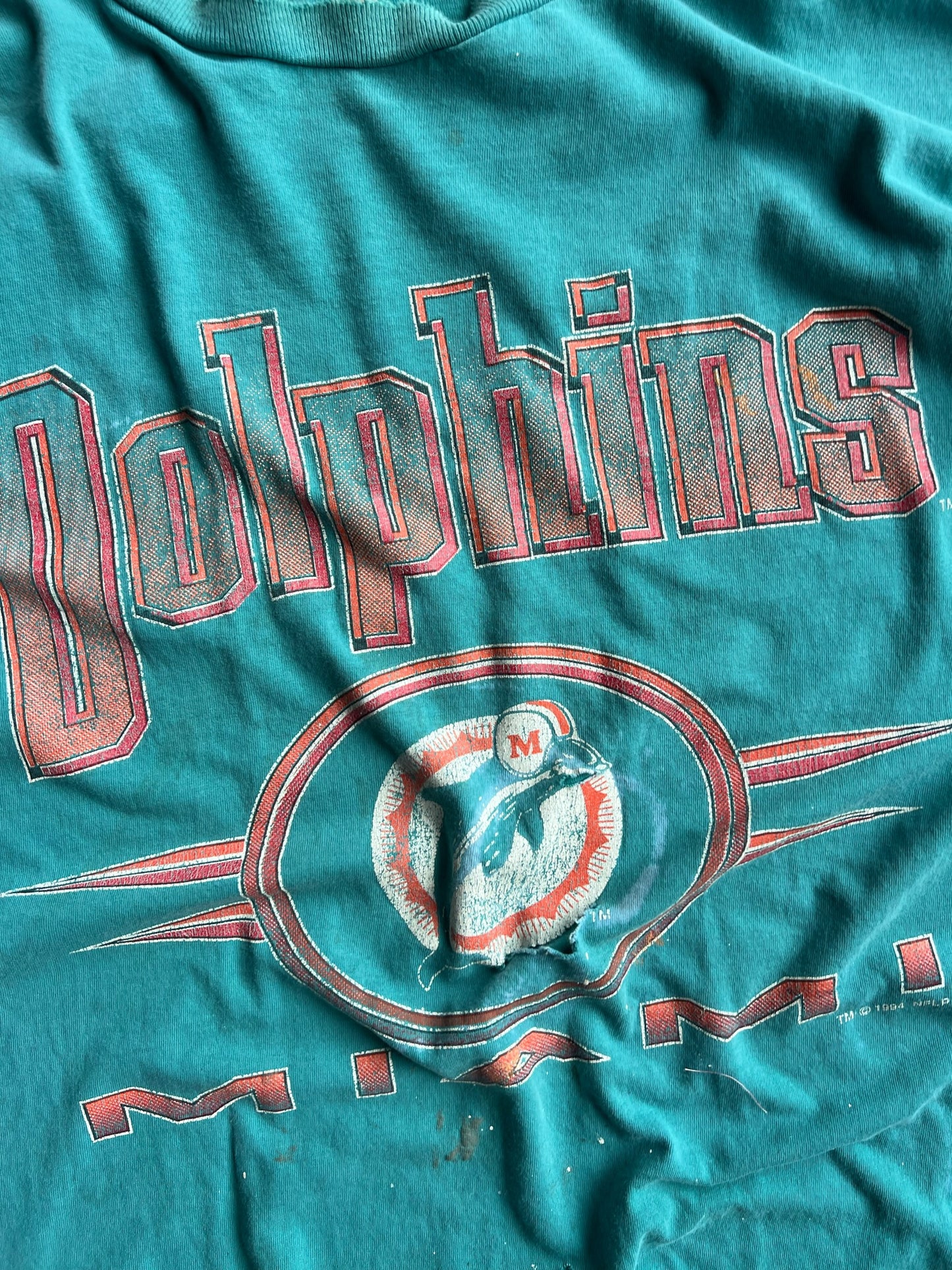 Vintage Teal Miami Dolphins Shirt - XXL