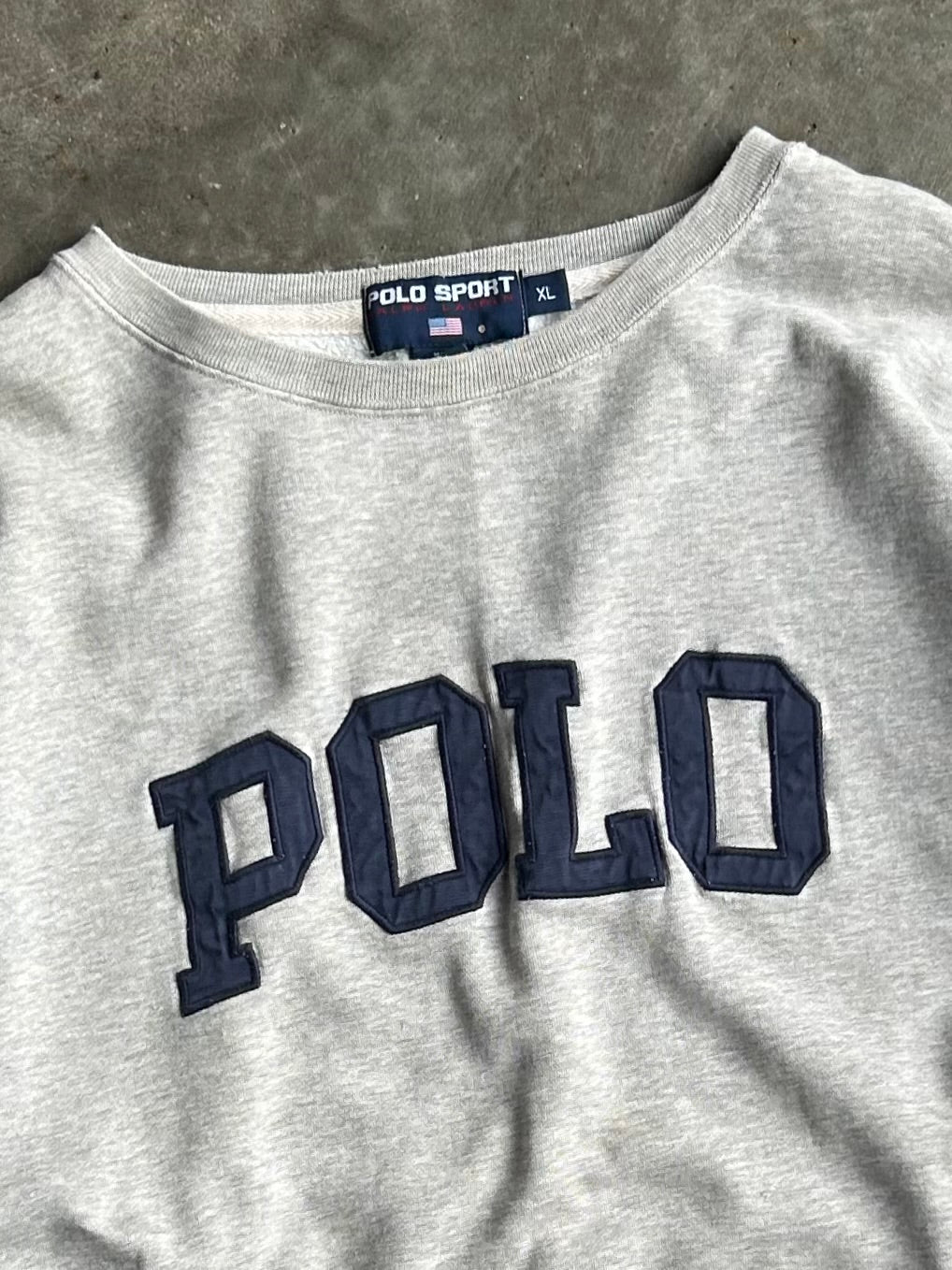 Vintage Grey Polo Crew - XL