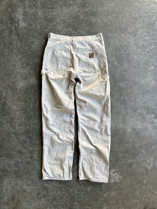 Vintage Cream Carhartt Carpenter Pants - 32