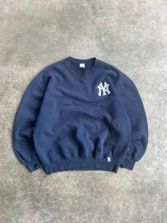 Vintage Navy Yankees Crew - XL