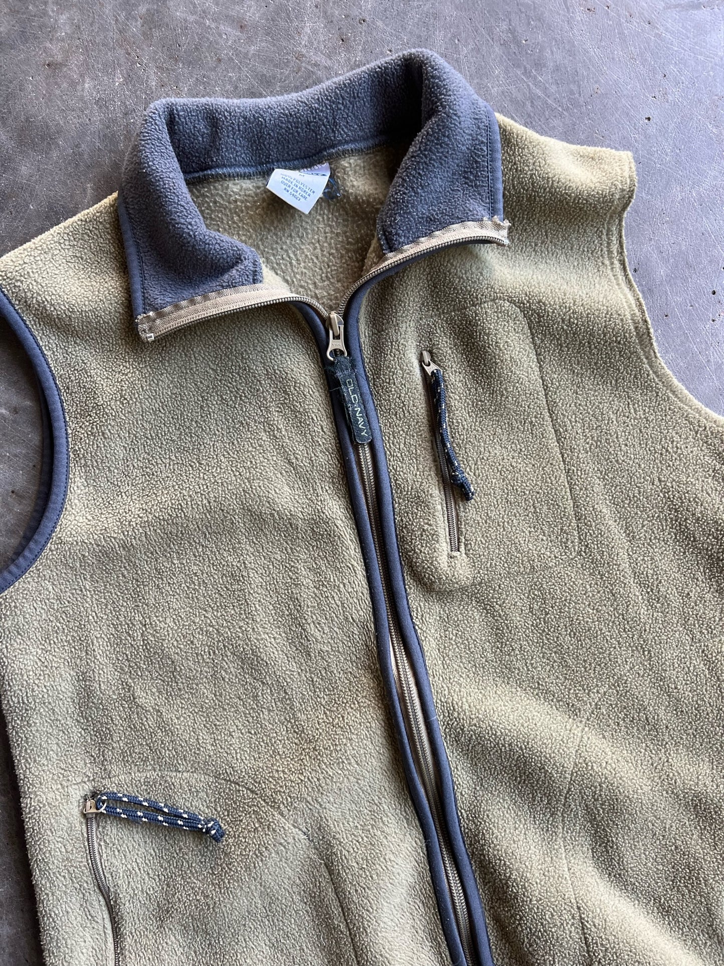 Olive Green Fleece Old Navy Vest - M