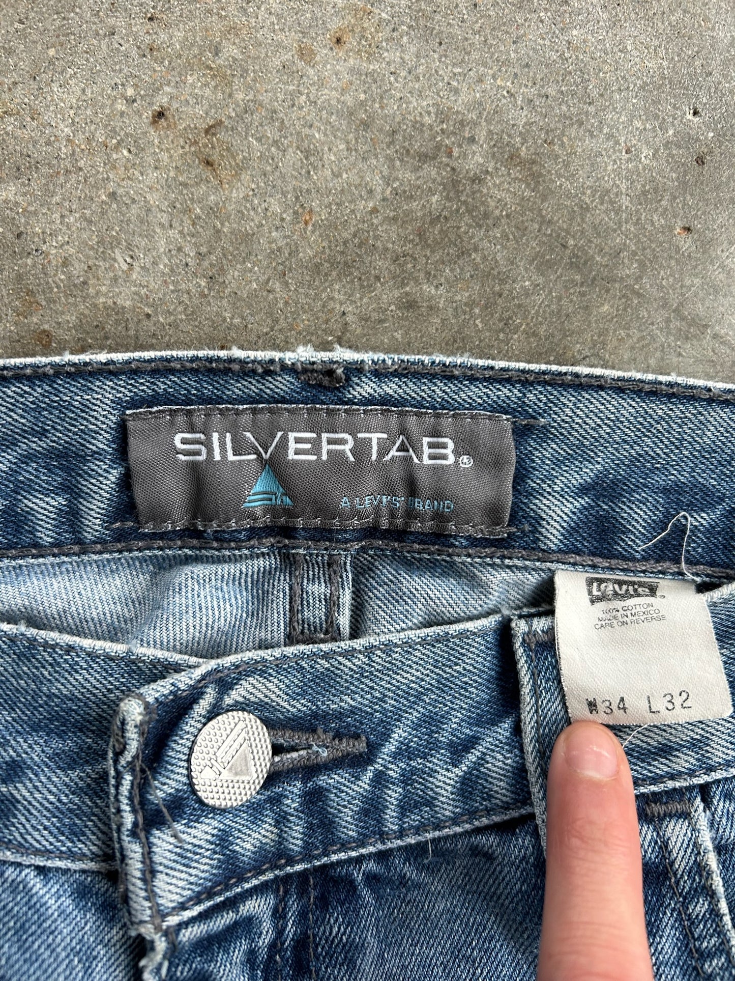 Vintage Distressed SilverTab Denim Pants - 34