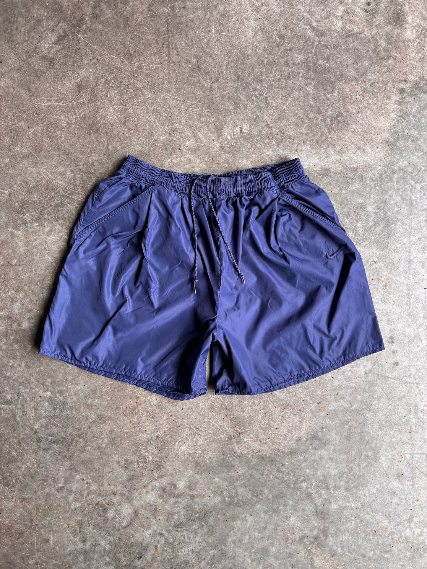 Vintage Reworked 90s Navy Nike Shorts - XL