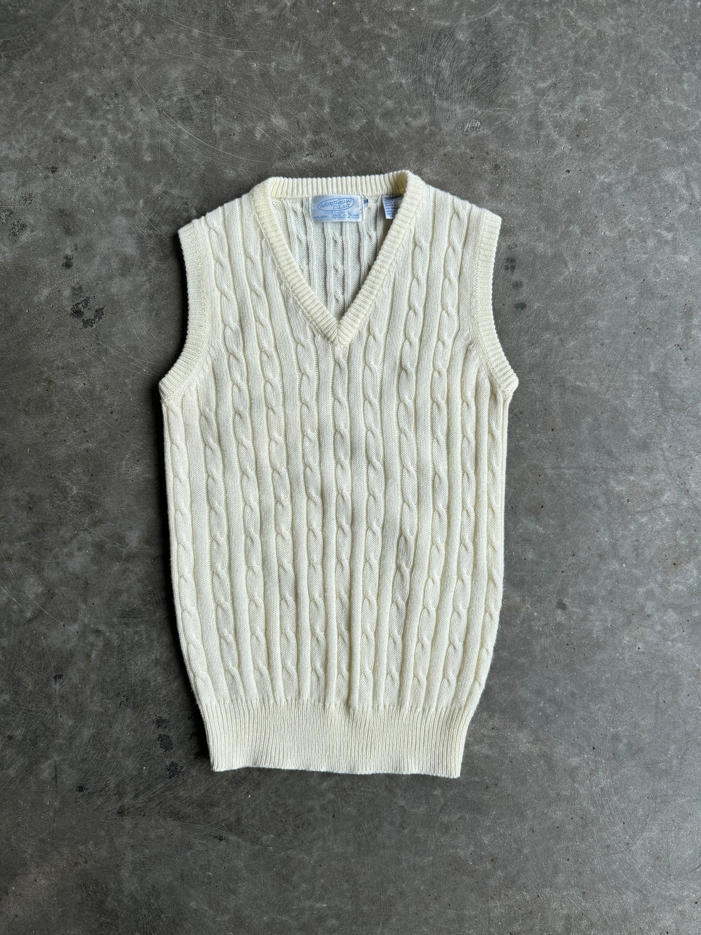 Vintage Northern Isles Cream Sweater Vest - S