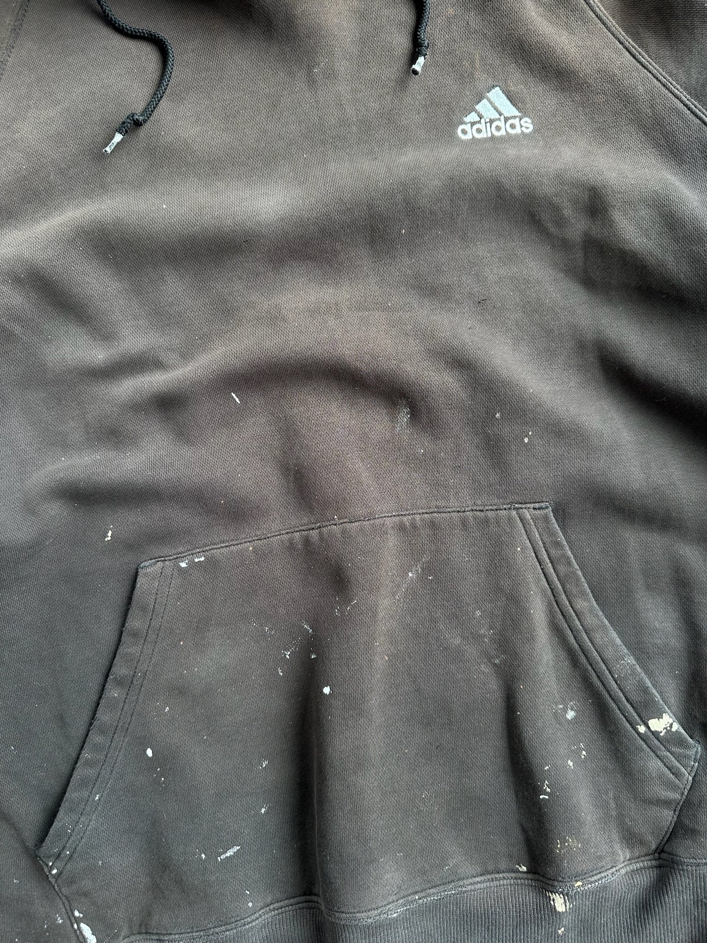 Vintage Brown Painted Adidas Hoodie - L