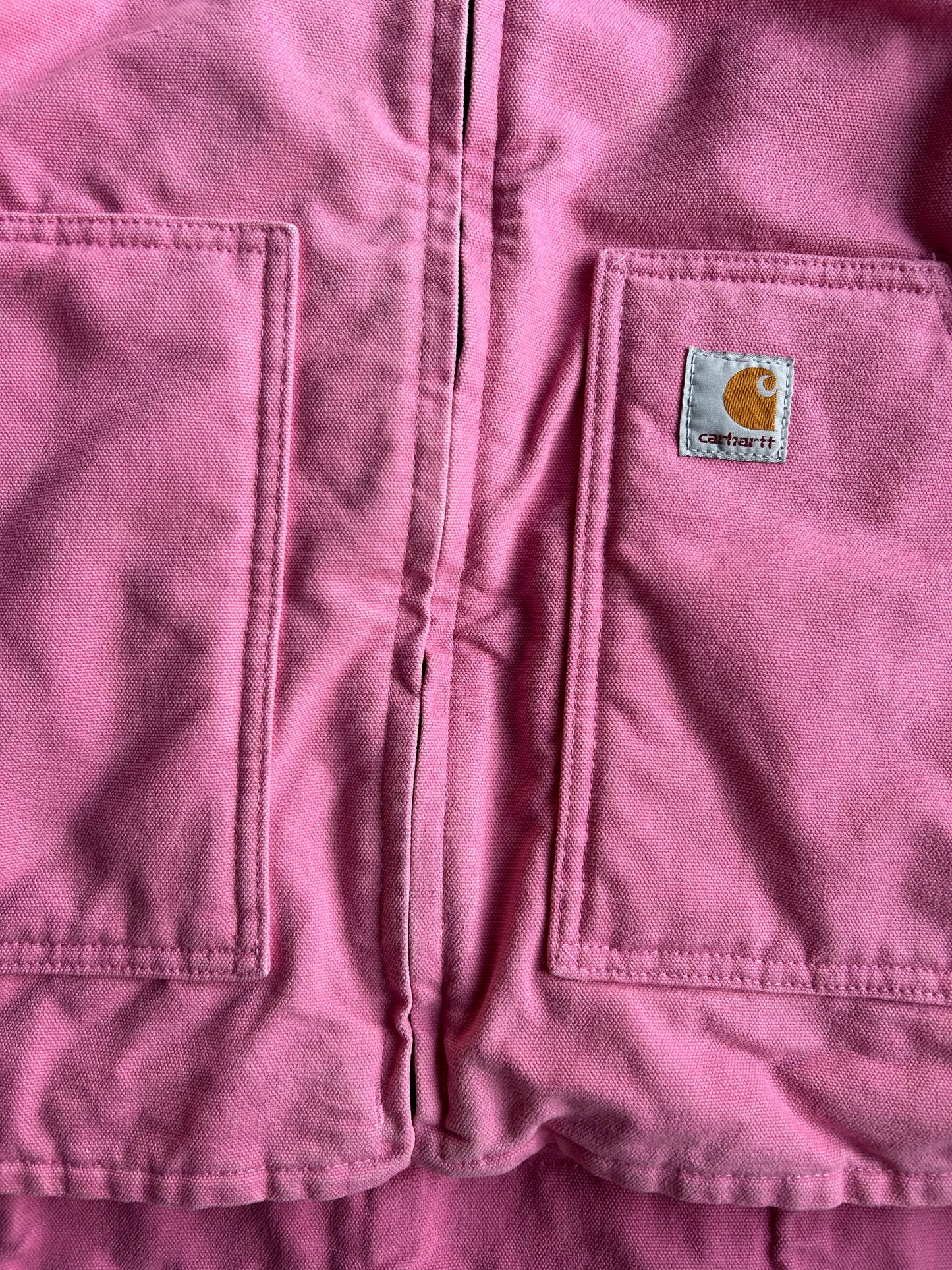 Baby Pink Sherpa Lined Carhartt Jacket - M