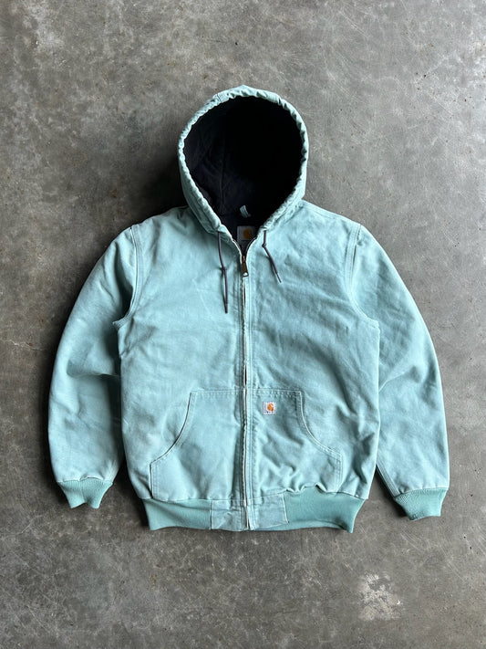 Vintage Turquoise Hooded Carhartt Jacket - M