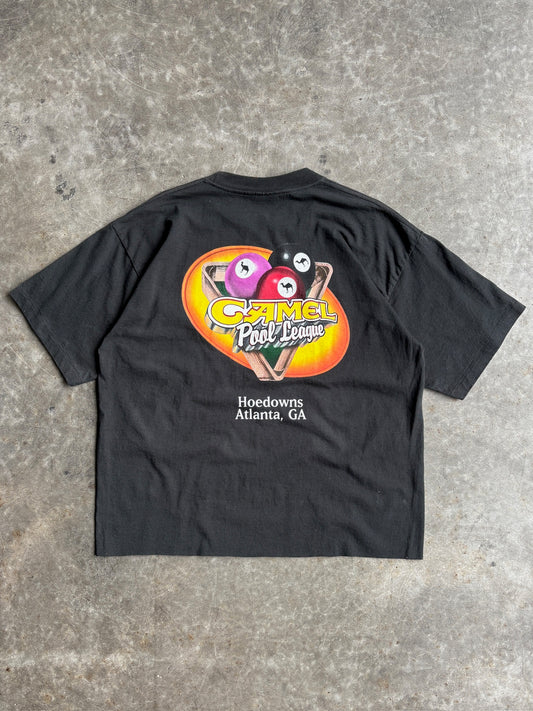 Vintage Black Cropped Camel Pool League Shirt - XL