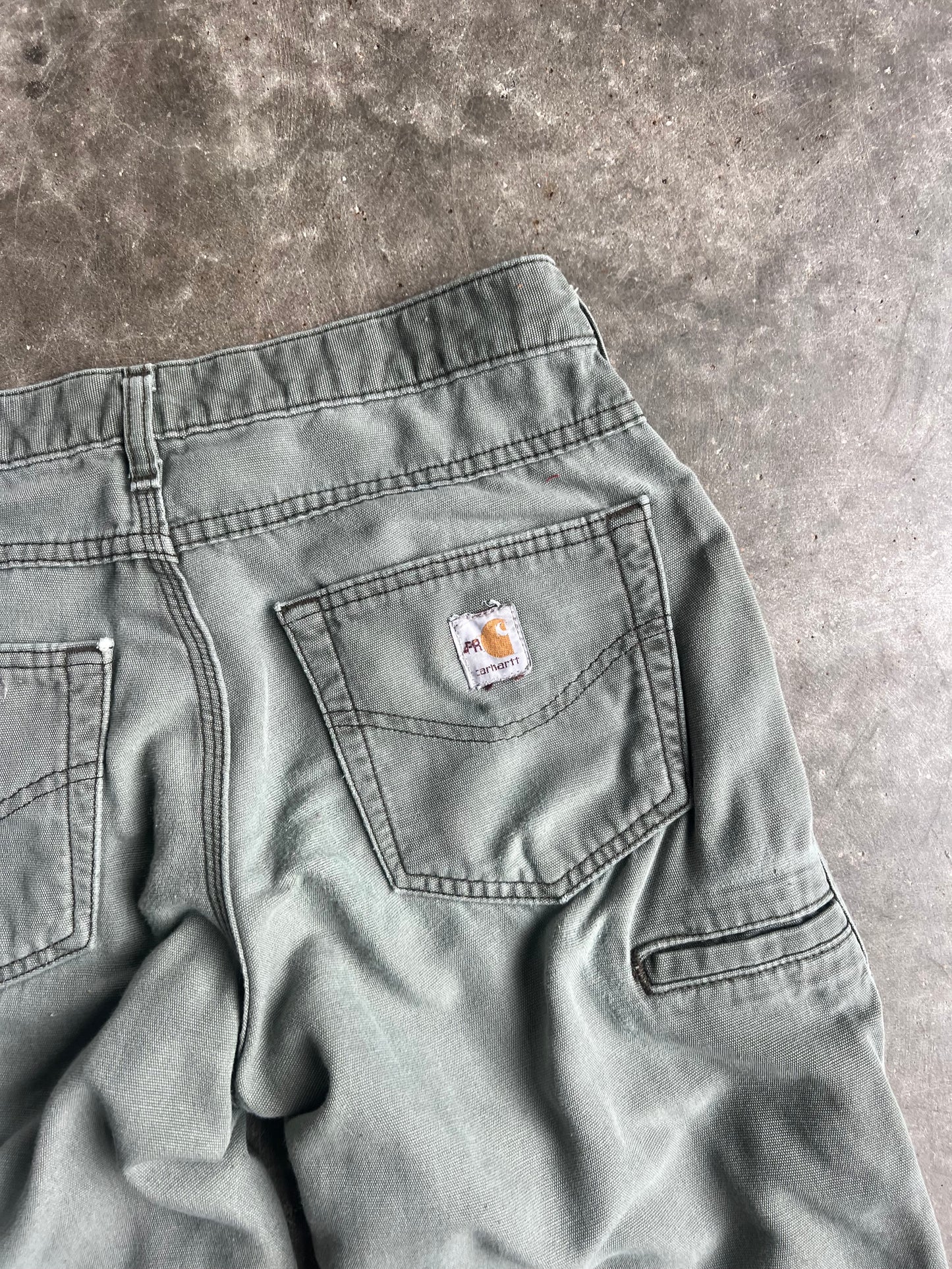 Green Carhartt Carpenter Pants - 30