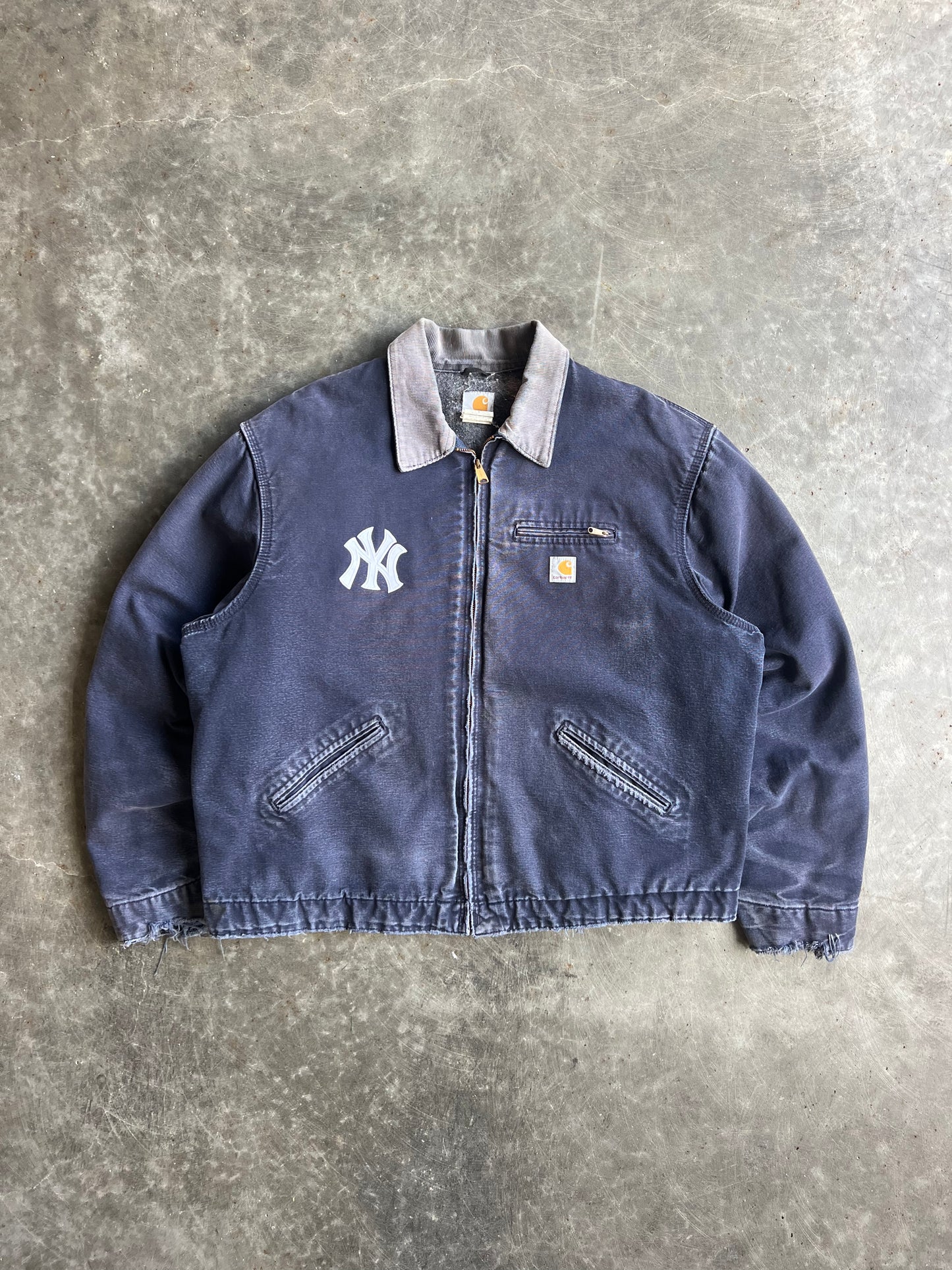 Vintage Navy Yankees Detroit Carhartt Jacket - XL