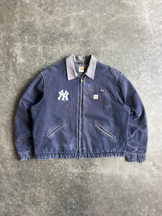 Vintage Navy Yankees Detroit Carhartt Jacket - XL