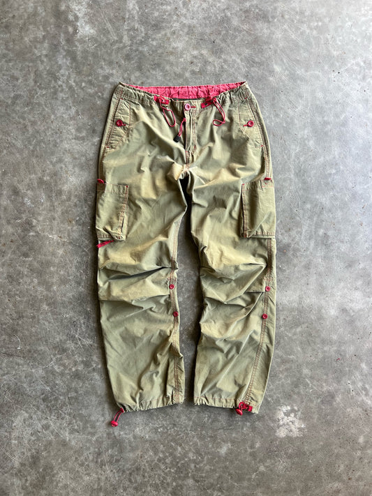 Vintage LEI Olive Green/Red Cargo Pants - M