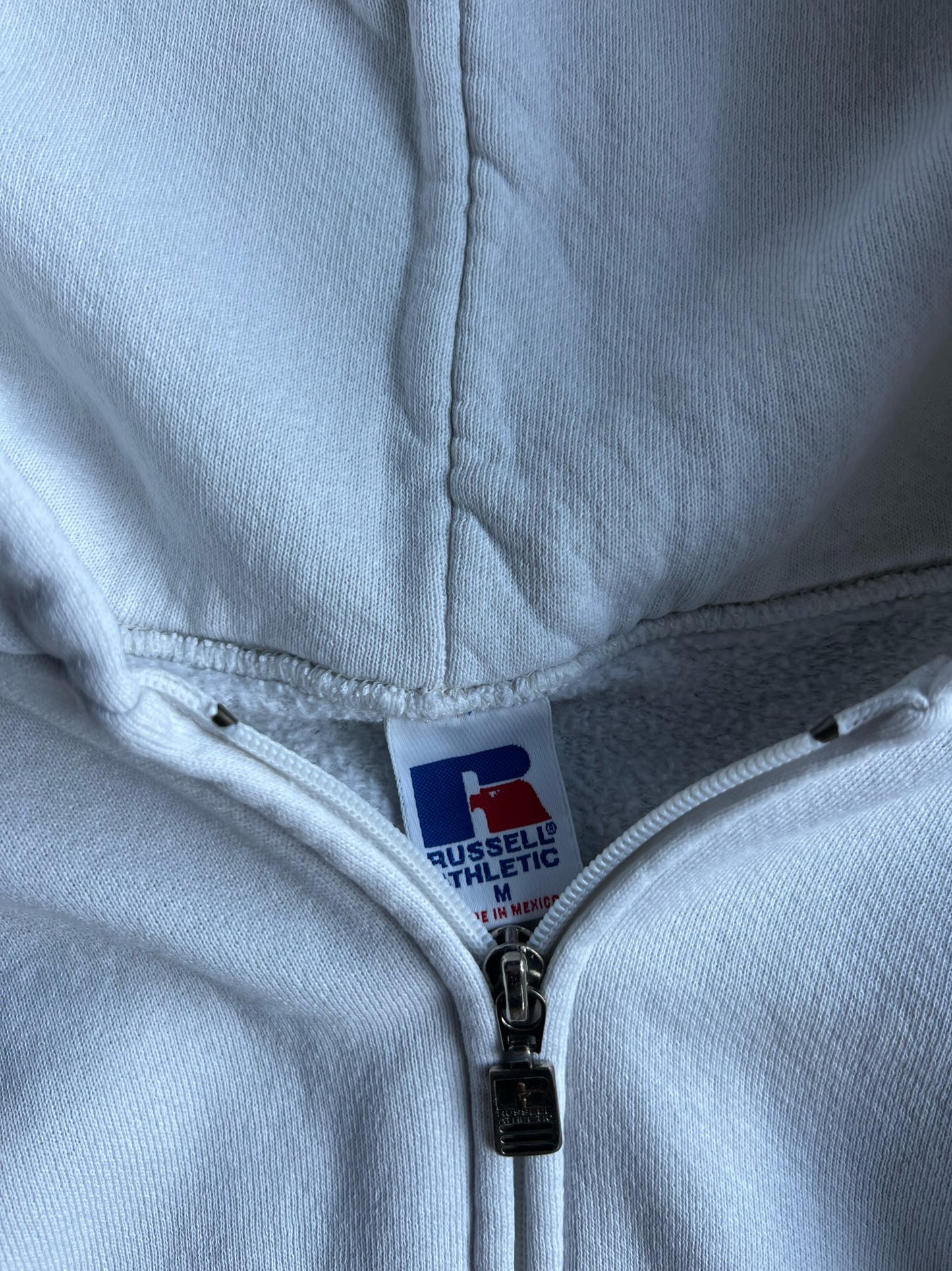 Vintage White Russell Zip Up - M