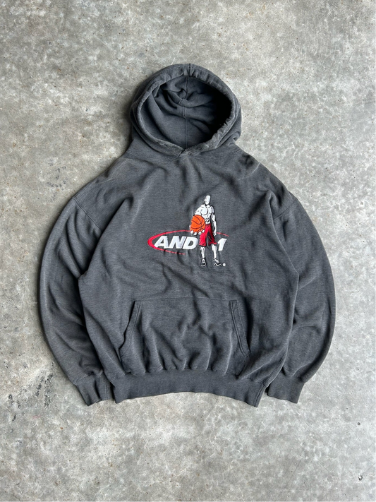 Vintage Dark Grey And 1 Hoodie - L