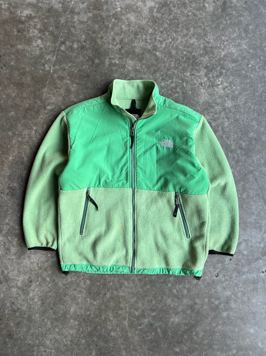 Vintage Lime Green Fleece North Face Zip Up - XL