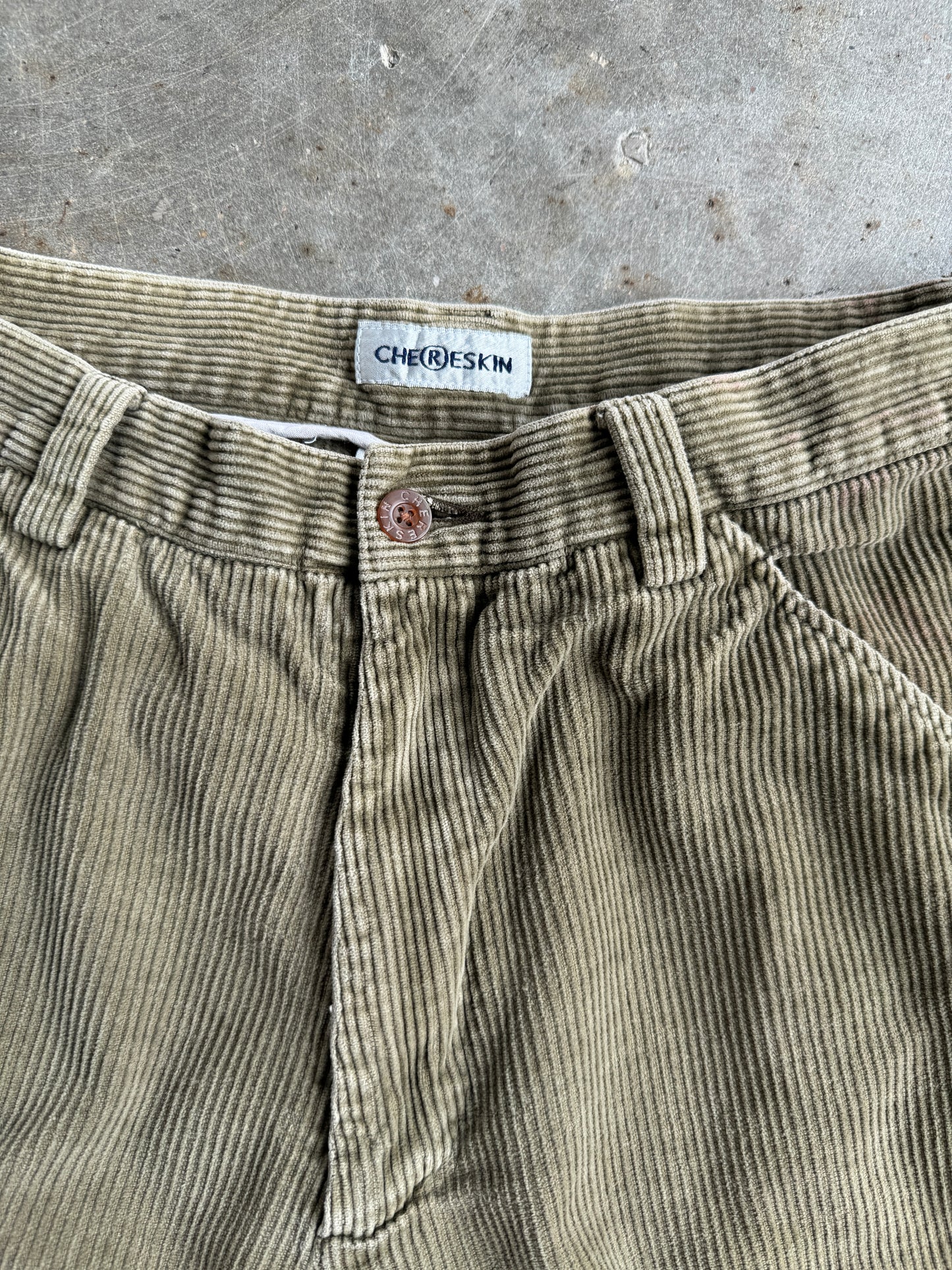 Vintage Chereskin Green Corduroy Pants - 32