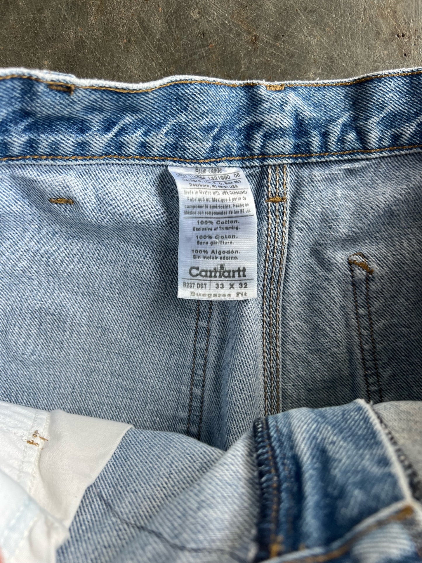 Vintage Light Wash Carhartt Carpenter Pants - 32