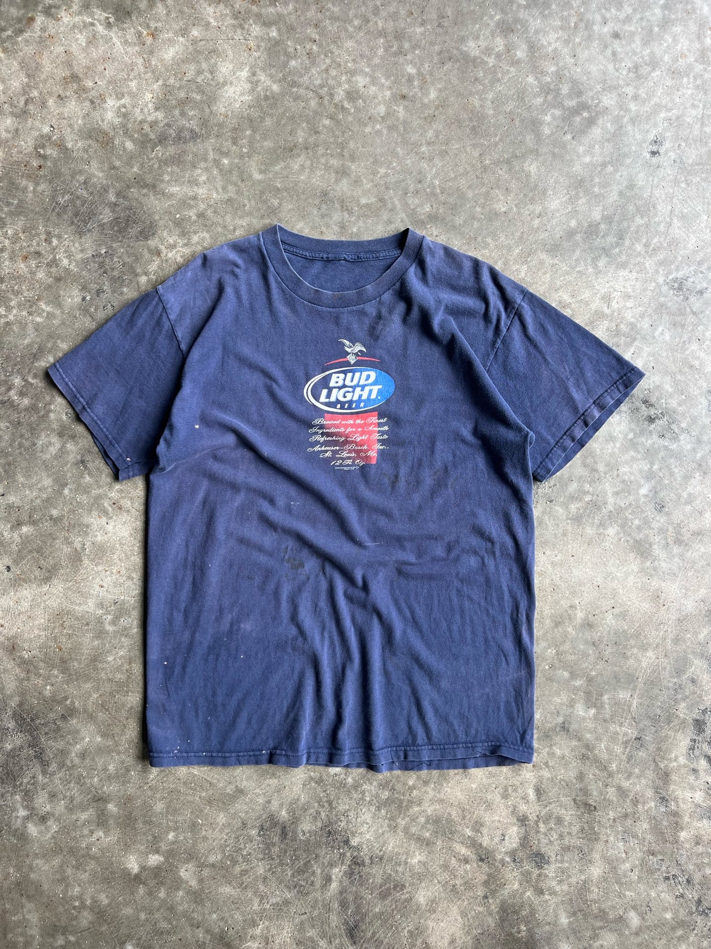 Vintage Navy Bud Light Beer Shirt - L