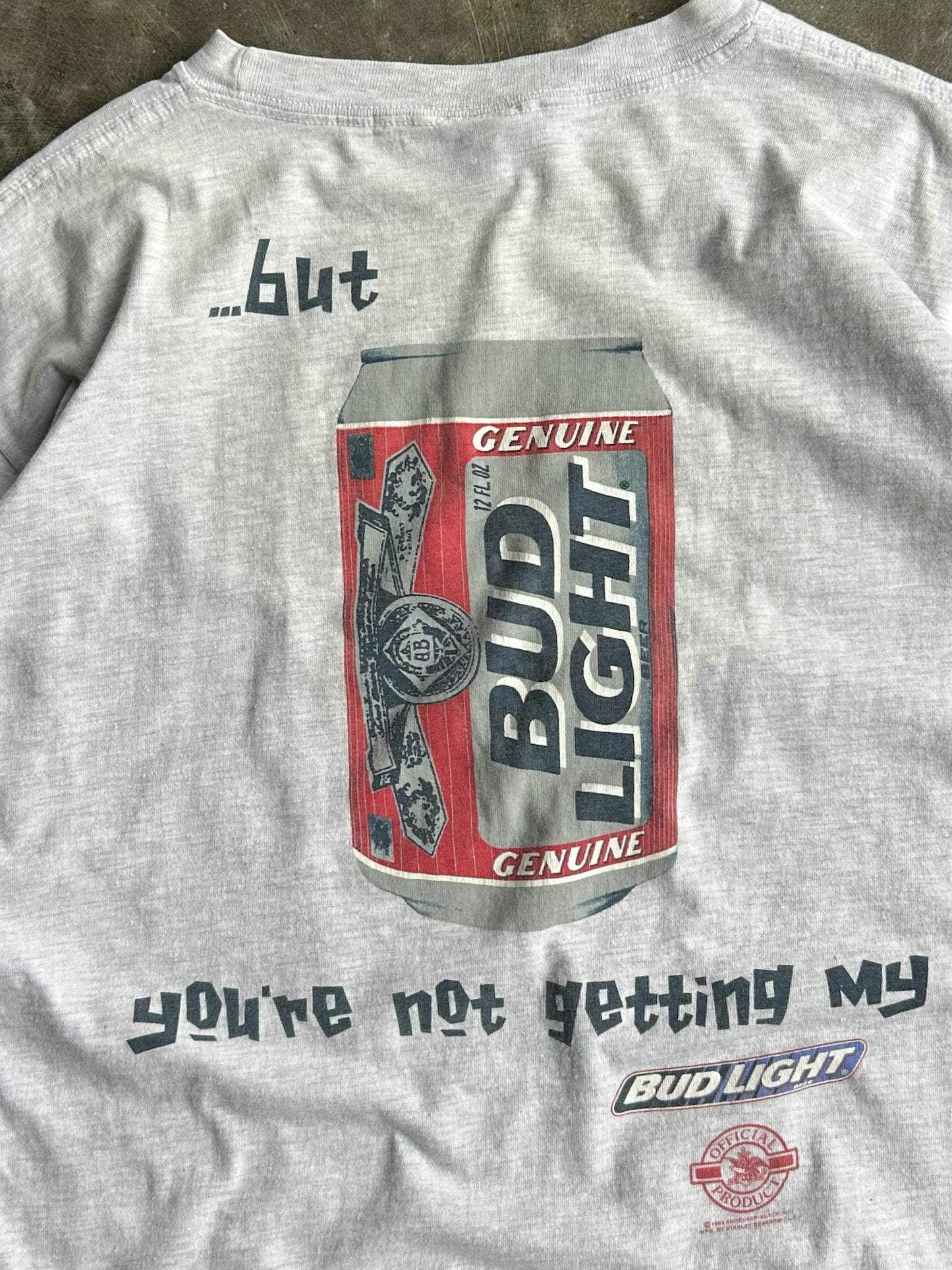 Vintage Grey You're My Dad Bud Light Shirt - L