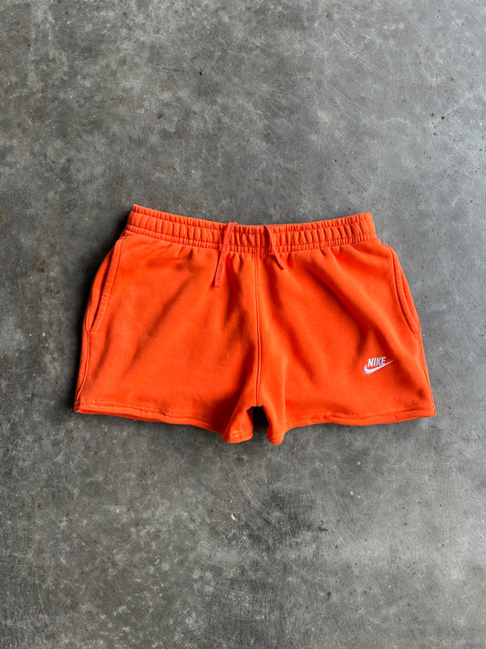 Reworked Orange Nike Shorts - M