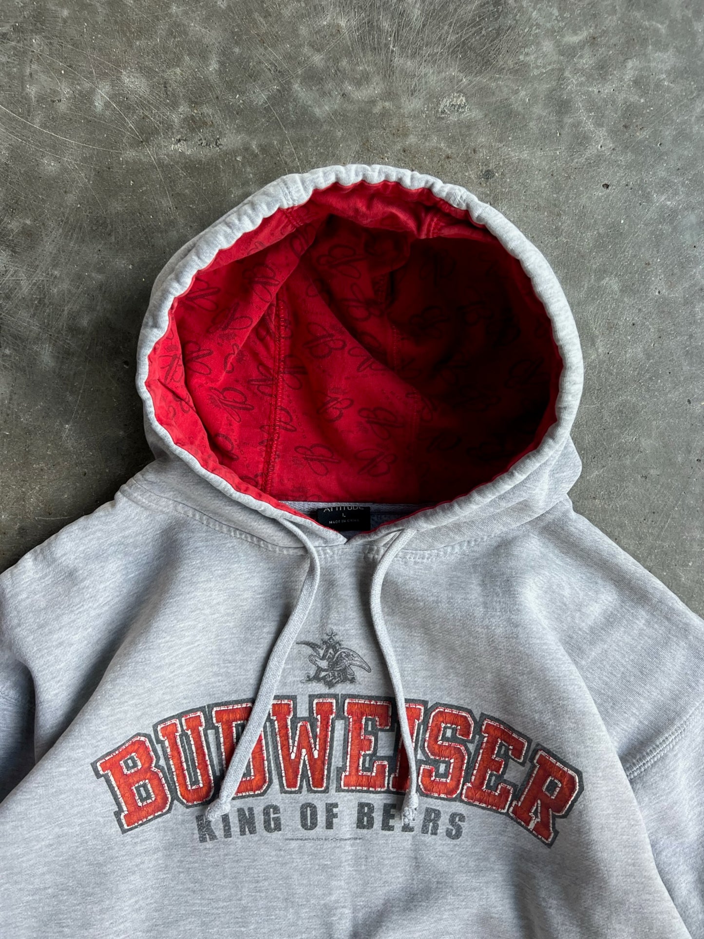 Vintage Budweiser King Of Beers Hoodie - L