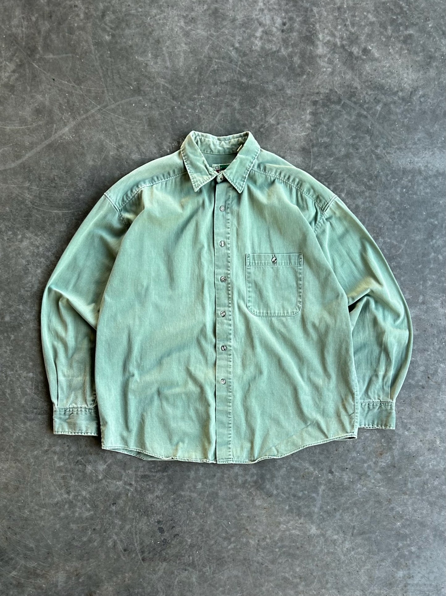 Sage Green Long Sleeve Button-Up - XL