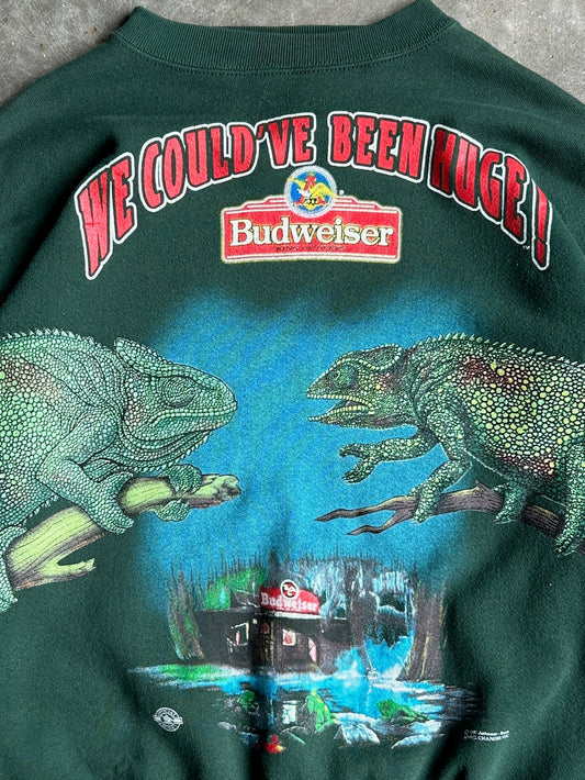Vintage Budweiser Chameleon Graphic Crew - L