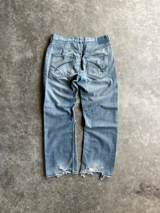 Vintage Distressed Faded Dark Wash Union Bay Pants - 34