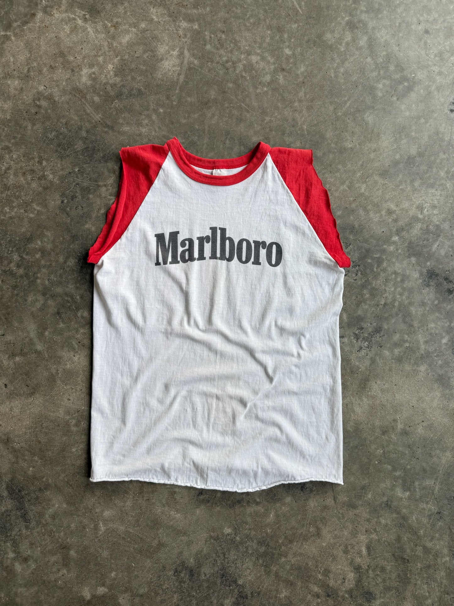 True Vintage Marlboro Distressed Cropped Tee - L