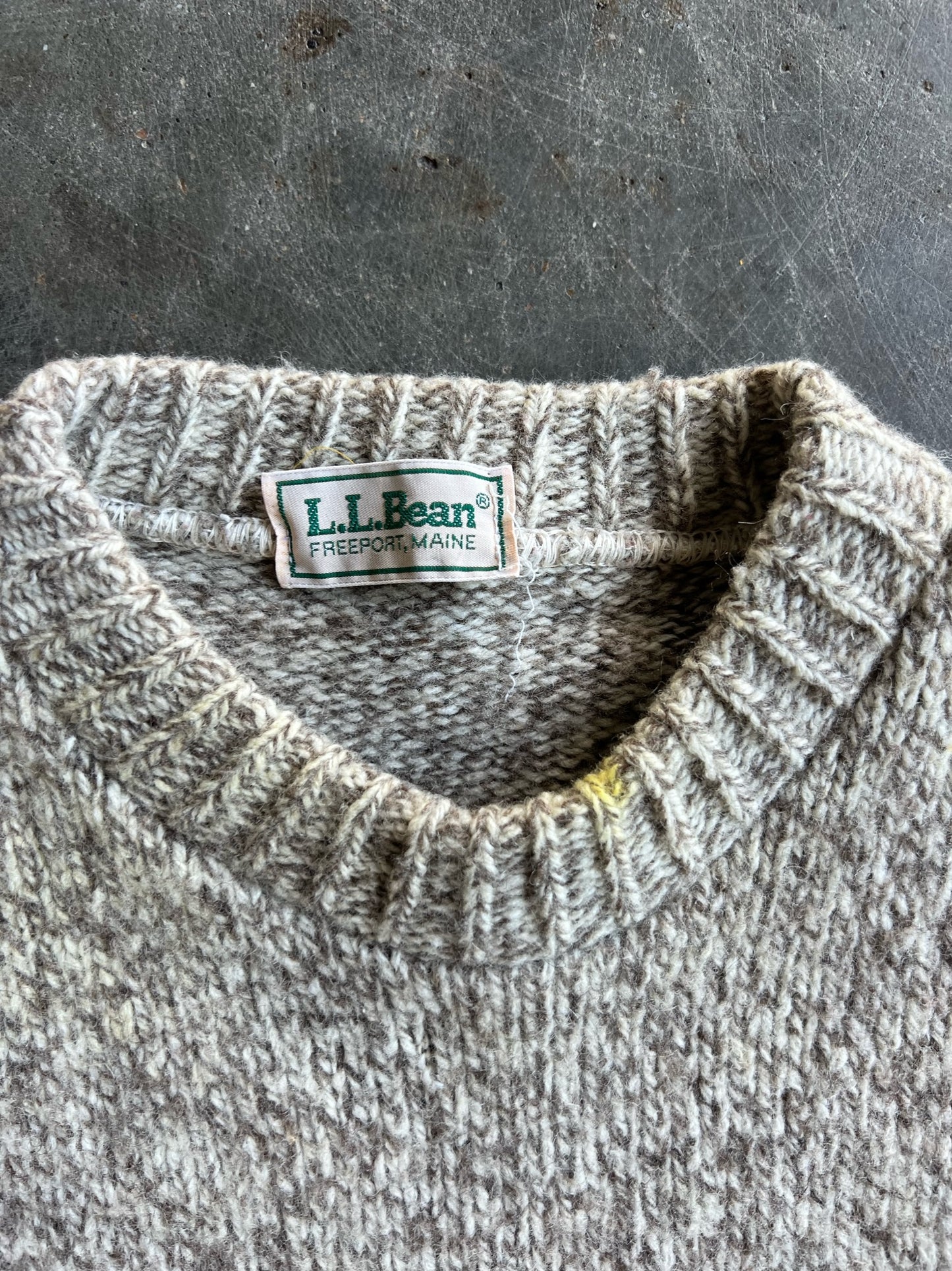 Vintage Light Brown LL. Bean Sweater - M