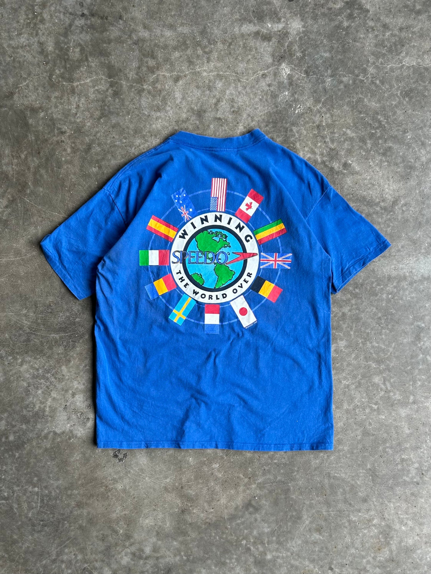 Vintage Blue Speedo Tee - XL